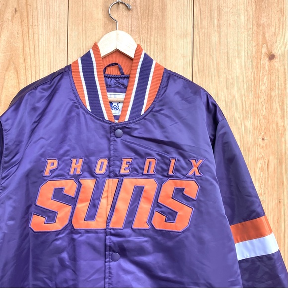 Starter Vintage Satin Bomber Jacket Phoenix Suns Sz XXL - Picture 2 of 7